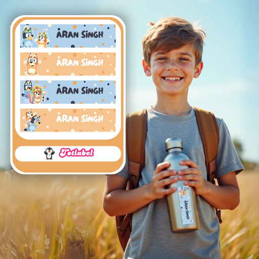 Bluey Personalised Waterproof Stickers