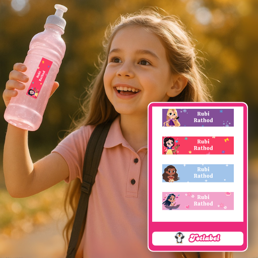 Disney Princess Personalised Waterproof Stickers