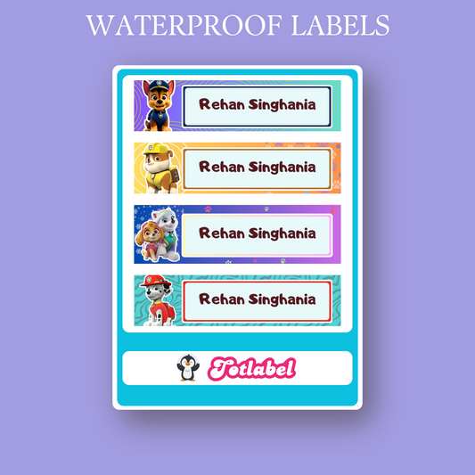 Paw Patrol Personalised Waterproof Stickers