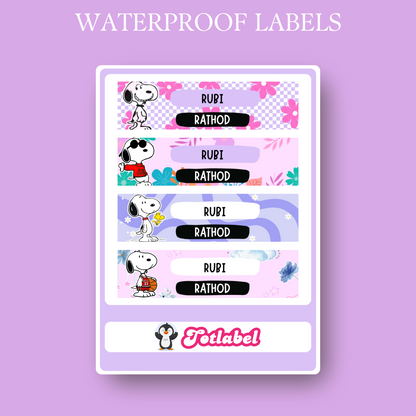 Snoopy Customized Waterproof Labels
