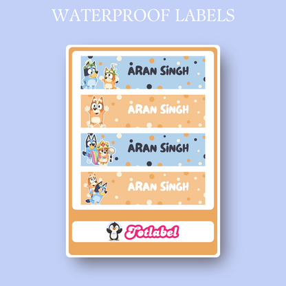 Bluey Personalised Waterproof Stickers