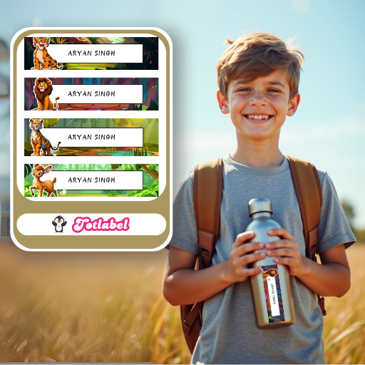 Jungle Personalised Waterproof Stickers