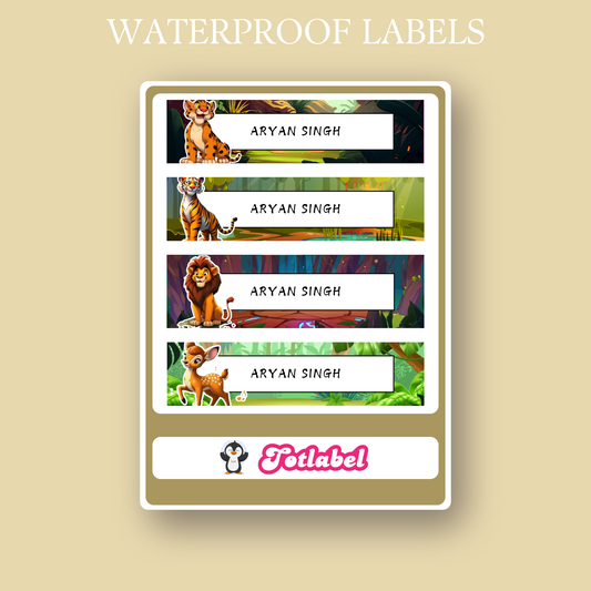 Jungle Personalised Waterproof Stickers