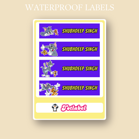 Tom & Jerry Customized Waterproof Labels