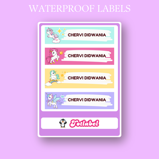 Unicorn Customized Waterproof Labels